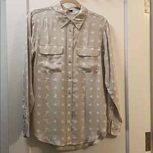 Equipment signature long sleeve silk shirt